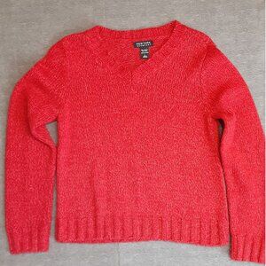 New York & Company Woman's Sweater Size LARGE, Red, Acrylic/Wool